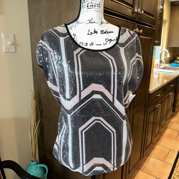 🌸💥💥NEW WITH TAG -NY&CO  Sequin Blouse - NWT🌸💥💥 - Picture 1 of 8